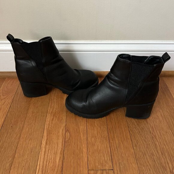 MIA Jody Chelsea Black Ankle Chunky Boot Booties Women’s Size 8 - Picture 6 of 9